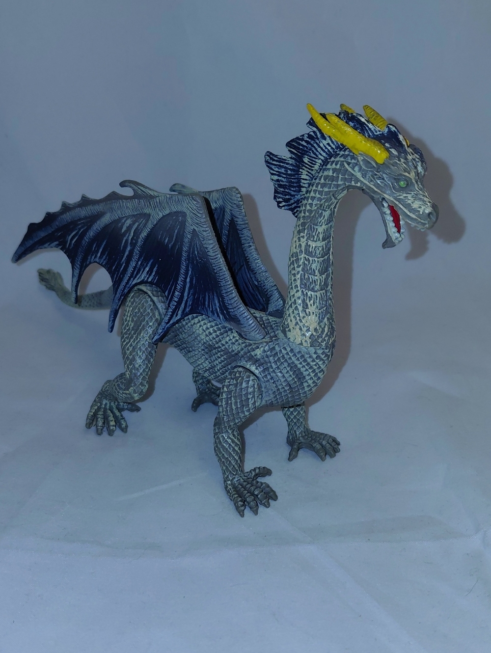 Kid Galaxy Poseable Dragon Action Figure Adventure Fantasy Toy Grey 4.5 Inch